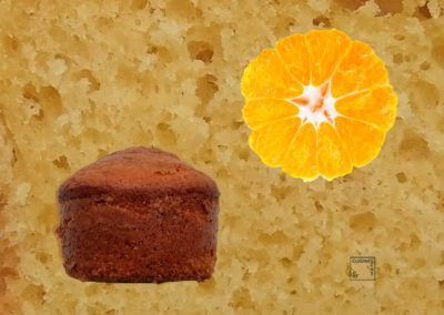 Petits cakes au fromage blanc et orange givrée