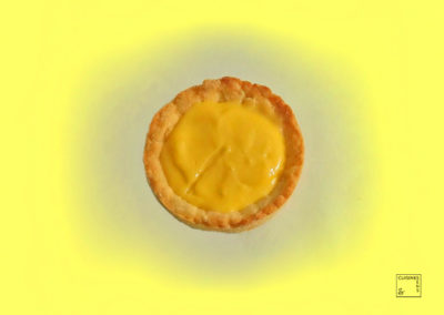 Tartelette sablée au zeste de citron givré